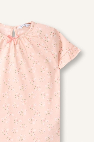 Defacto Çiçekli 2li Dokuma Somon Pijama Kız Bebek H5506a526smpn437 Pembe-pn437
