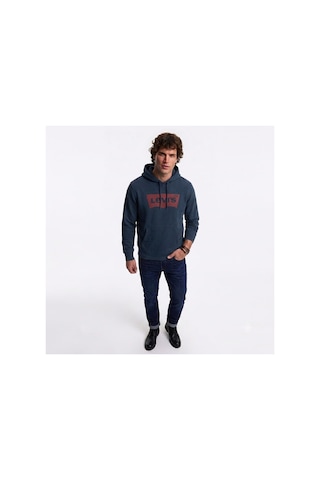 Levi's Pamuk Kapüşonlu Graphic Erkek Sweatshirt Lacivert