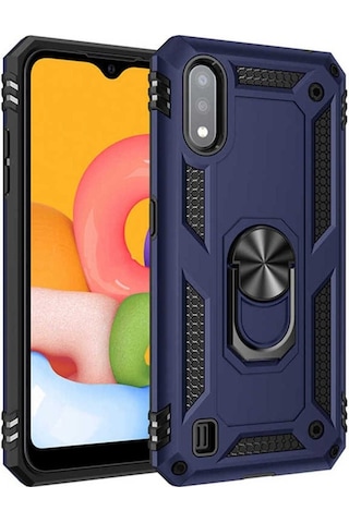 Galaxy A01 Kılıf Zore Vega Kapak Mavi