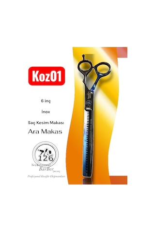 Koz01 Saç Sakal Ara Kesim Makası - 6 İnç