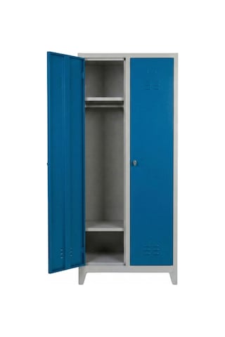 Standart 2 Kapaklı Soyunma Dolabı Mavi 80x40x185