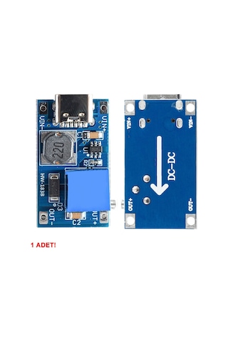 Mt3608 Type C Usb 28v 2a Dc Boost Modül Ayarlanabilir Voltaj Yükseltici Güç Kaynağı Step Up Dc