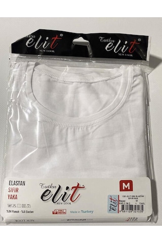 Tutku Elit Erkek Sıfır Yaka Likralı Kısa Kol Fanila Atlet 1301 - 6 Adet 001
