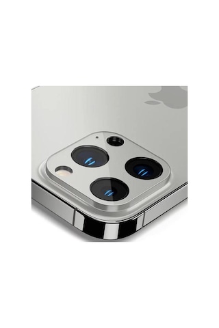Spigen Apple Uyumlu iPhone 13 Pro Max / Apple Uyumlu iPhone 13 Pro İle Uyumlu Kamera Lens Cam Ekran Koruyucu Glas.tr Optik 2 Adet Silver
