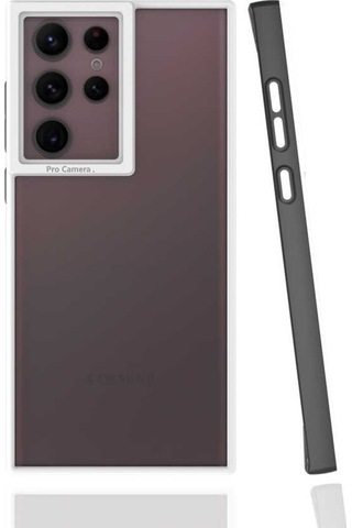 Galaxy S22 Ultra Kılıf Zore Mima Kenarları Renkli Silikon Kılıf