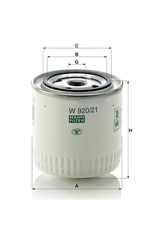 Mann Filter W 920/21 Yağ Filtresi Tofaş