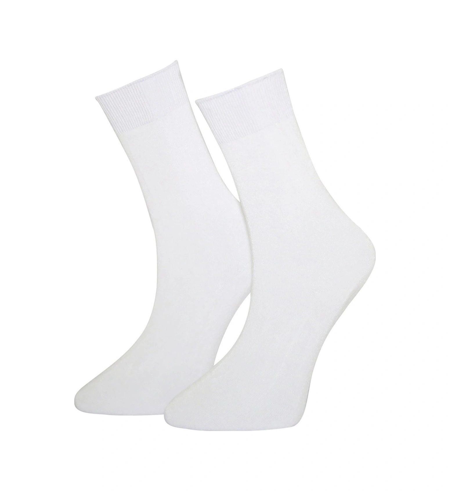 Erkek Beyaz Bambu Çorap 6'lı Premium Kutu Beyaz