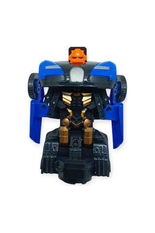 Robota Dönüşen Araba - Pilli Yerde Gezen Spor Araba - Ak-839 Siyah