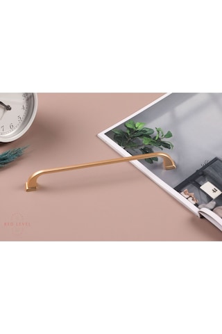 Defne 192 Mm Mat Altın Modern Kulp Modelleri Lüks Country Mutfak Dolap Çekmece Mobilya Kulbu Altın