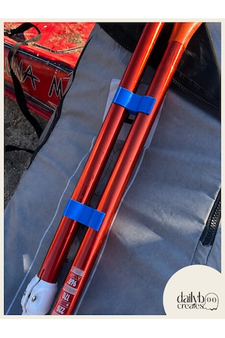 Sup/kano Mavi Kürek Düzenleyici Aparat 2'li Set-kürek Parça Tutucu Klips-paddle Board Taşıma Aksesuarı
