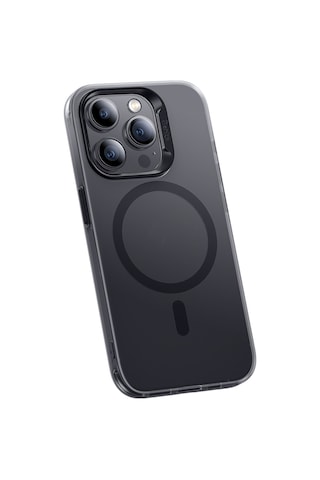 Apple Uyumlu iPhone 16 Pro Max Kılıf M-safe Şarj Özellikli Yeni Seri Benks Lucid Armor Kapak Siyah Siyah