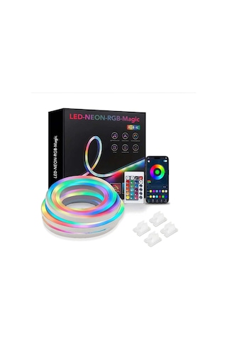 5 Metre Rgb Neon Led , Rgb Led, Sese Duyarlı Led Çok Renkli
