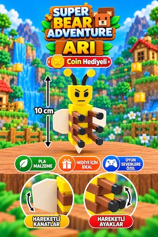 Super Bear Adventure Arı Figürü 10 Cm Super Bear Adventure Arı Figürü 10 Cm