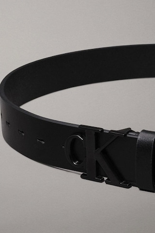 Calvin Klein Round Mono Plaque Lthr Belt 35mm Siyah