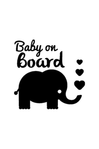 Arabada Bebek Var Fil Sticker 10 X 9 Cm
