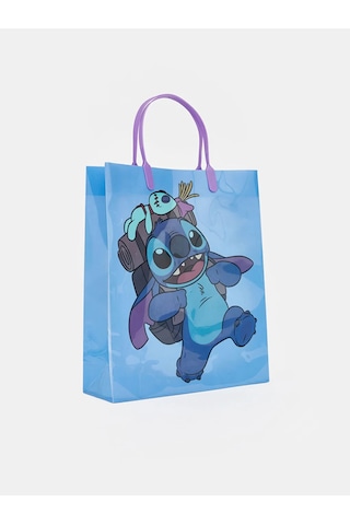 Lc Waikiki Karışık Stitch Baskılı Çocuk Alışveriş Çantası Krem.karışık Renkli Desenli