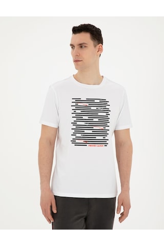 Pierre Cardin Erkek Beyaz Tişört 50280950-vr013 Beyaz