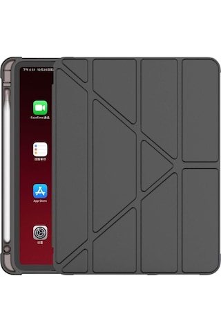 Samsung Galaxy Tab A9 8.7 Inç Uyumlu Kalem Bölmeli Uyku Modlu Arkası Silikon Kapak Kılıf Sm-x110 Kılıf