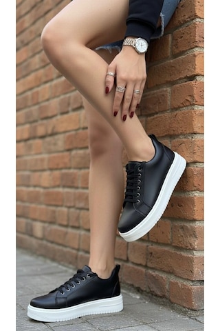 Marina Rosse Garantili Aris Siyah Günlük Ortopedik Kadın Sneaker Spor Ayakkabı 2651 Sıyah