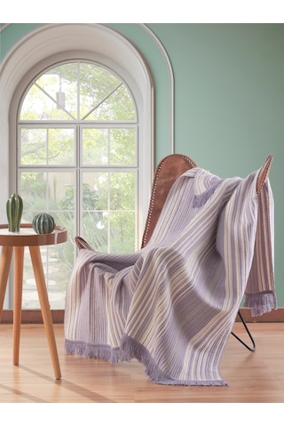 Vicuna Home Softy Pamuklu Tv Battaniyesi- Lila