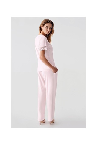Moda Dua Freshness 321 Kadın Sabahlıklı Pijama Takımı PEMBE