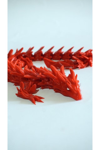 Eklemli Ejderha 3 Renkli 48 Cm - Dekoratif 3d Maket Hediyelik 2,5cm 94761296