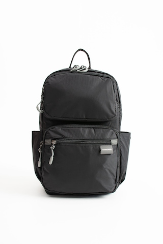 Özer-6032 Sanmorris Unisex Suya Dayanıklı Paraşüt Kumaş 5 Bölmeli Laptop Bölmeli Seyahat Ve Okul Çantası Siyah