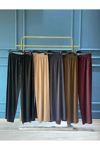 Sentez 5622 Doha Yanı Nervürlü Pantolon Taş