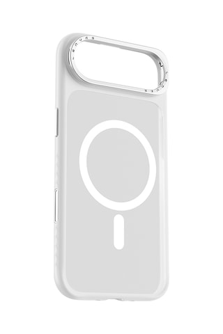 Apple Uyumlu iPhone 17 Air Kılıf M-safe Şarj Özellikli Metal Kamera Standlı Lenyes Ck226 Pc Kapak Şeffaf Şeffaf