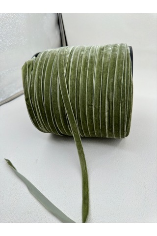 Paşateks- 1 Cm Düz Kadife-5 Metre -u.yeşil