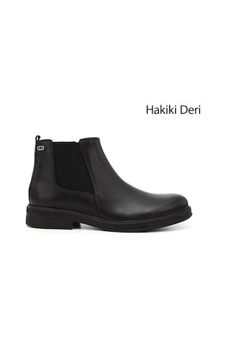 Gönderi(R) Gönderi R Erkek Siyah Hakiki Deri Fermuarlı Chelsea Bot Dkmb64901650