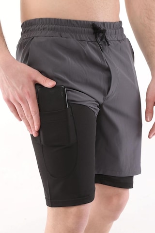 Ghassy Co. Ghassy Co Erkek Running Hızlı Kuruma Micropolyester Arka Fermuar Cepli Ve Havlu Halkalı Antrenman Futbol Fitness Kısa Taytlı Şort Yeşil