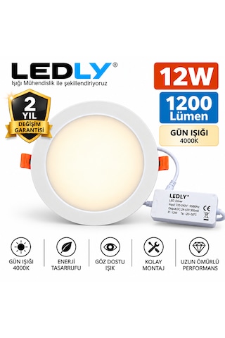 12 W Led Panel Spot Aydınlatma Sıva Altı Gün Işığı