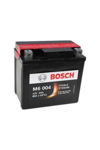 Bosch 4 Amper M6004 Ytx5l-4 - Ytx5l-bs Agm Motosiklet Aküsü