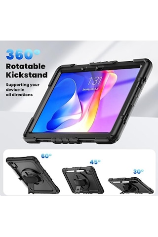 Xiaomi Redmi Pad 2 11 İnç 2025 Tablet Kılıfı Askılı Standlı Defender Yüksek Koruma Zırh Kapak