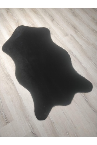 Mucize Tavşan Süet Taban Gtsiyah Post Halı 80 x 150 Cm