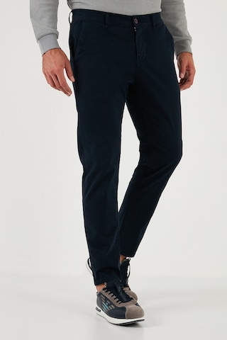 Buratti Streç Pamuklu Slim Fit Normal Bel Boru Paça Pantolon Erkek Pantolon 674003 Lacivert