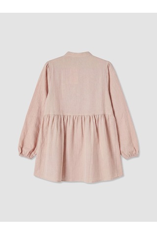 Lcw Modest Pembe Büzgülü Kadın Müslin Tunik