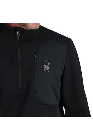 Spyder Bandit 12 Zip Erkek Siyah İçlik Üst 10011