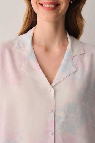 Suwen Kaitlyn Gömlek Yaka Şort Pijama Takımı Sh26526667b334 Pembe