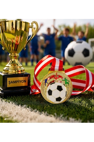 Avessa Mad-fut-2 Futbol Figürlü Madalya 6.5 Cm Çok Renkli