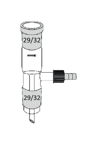 Borosil Cam Vakum Toplama Adaptörü Düz - 29/32 - 29/32