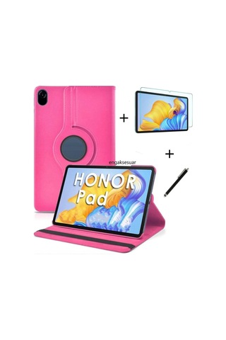 Huawei Honor Pad X9 11.5 İnç Uyumlu Kılıf 360 Dönebilen Standlı Kılıf + Ekran Koruyucu Kapaklı Kılıf