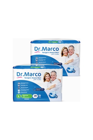 Dr.marco Yetişkin Bel Bantlı Hasta Bezi Extra Large 60 Adet L