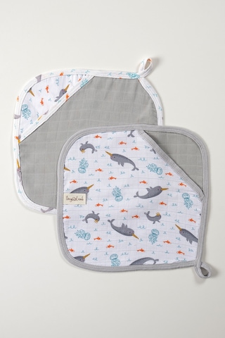 Unicorn Fish Müslin Banyo Kesesi - 2 Adet Gri