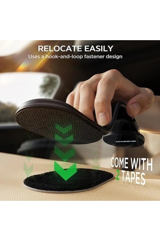 Primepickings Black- Manyetik Araç Telefon Tutucu Çıkarılabilir Bükülebilir Kol