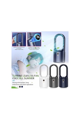 Tastech Mini Klima Led Ekran Masaüstü Soğutucu Soğutma Fanı Ev Ve Ofis Için Taşınabilir Sessiz Şarjlı Fan Laci