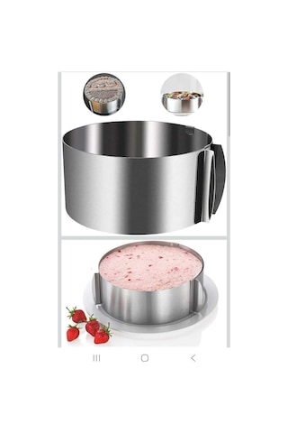 16-30 Cm Arası Ayarlanabilir Kek Kalıbı,paslanmaz Çelik Pasta Çemberi,profesyonel Pasta Kalıbı Gümüş Inox