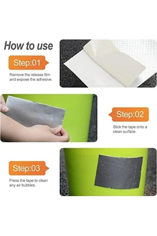 Novahub Alüminyum Folyo Bant, Butil Su Geçirmez, Çatı/yüksek Sıcaklık Duvar Sızdırmaz, Tamir Bantı, 56850999, 1m/3m/5m/10m