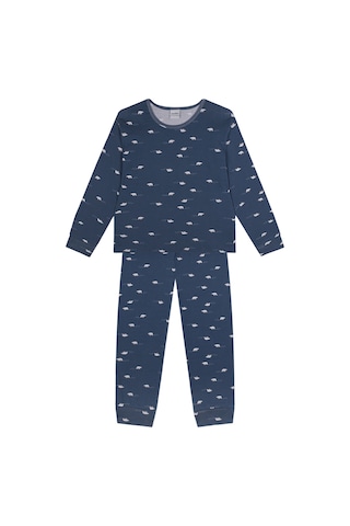 Antebies Organik Lacivert Kutup Ayısı Erkek Çocuk Pijama Takımı Renkli